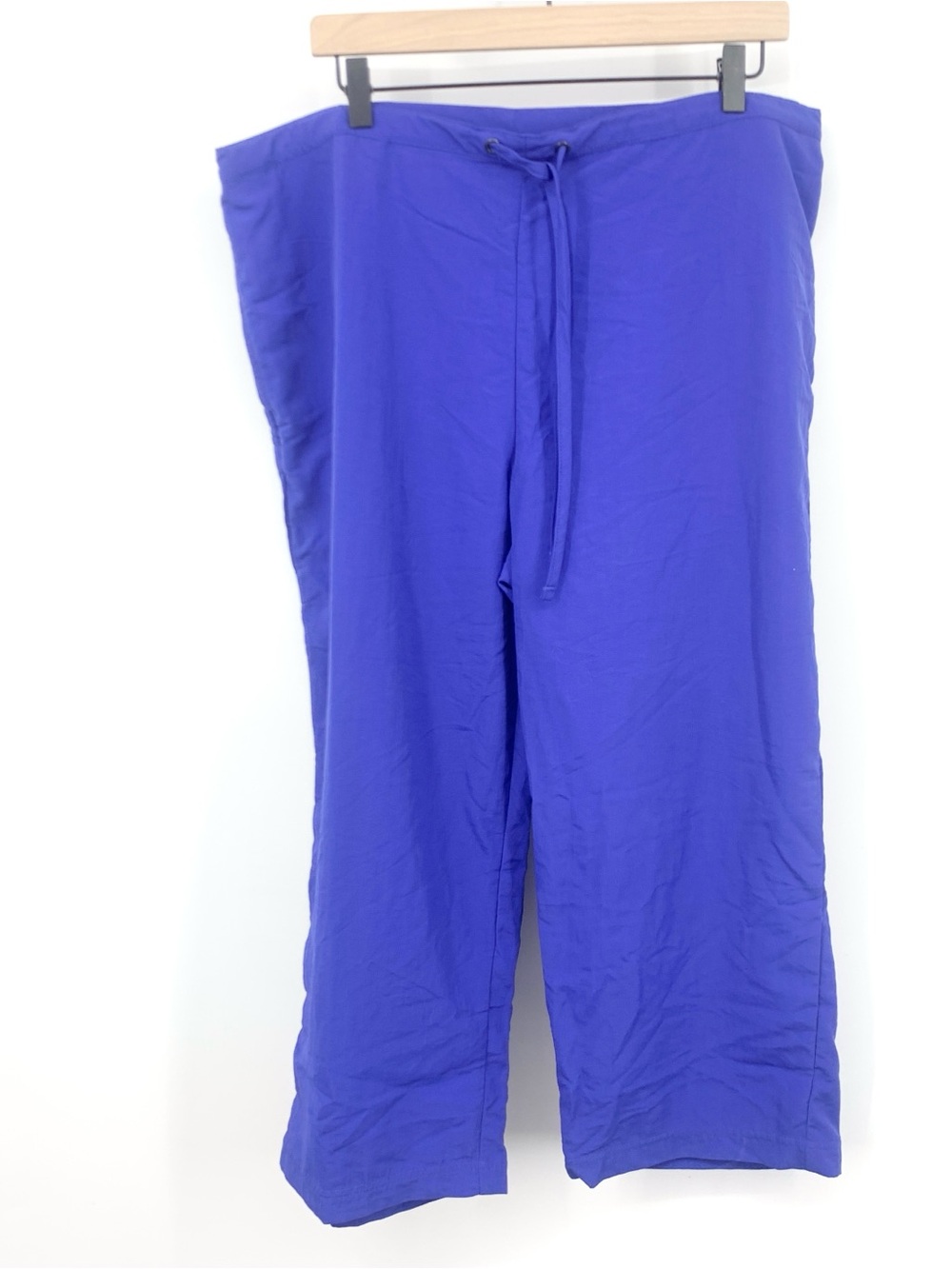 LL Bean Women Size XL Pants Purple Straight Leg Capri Crop 100% Nylon Quick Dry